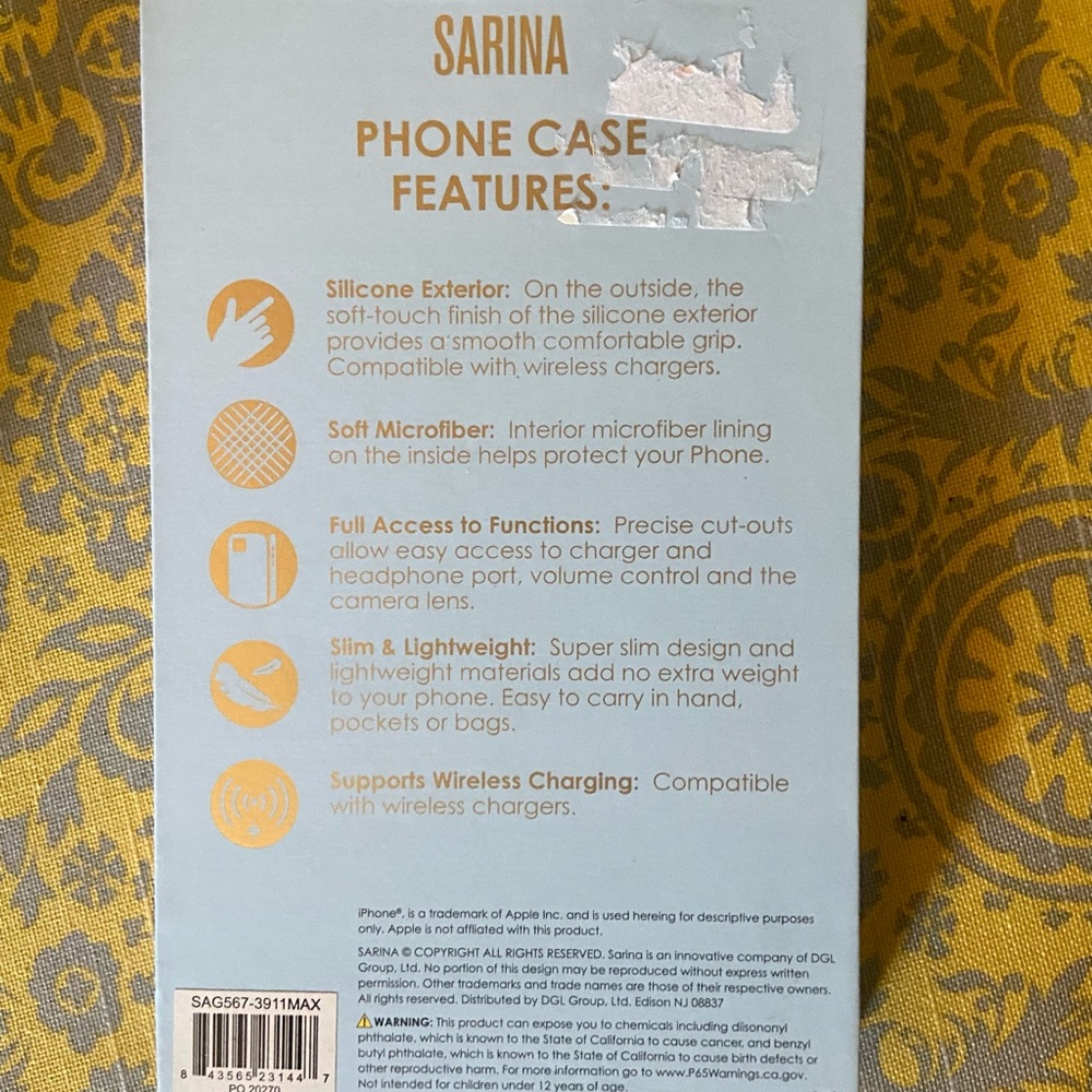 Sarina iPhone 11 Pro Max Phone Case - Picture 2 of 4